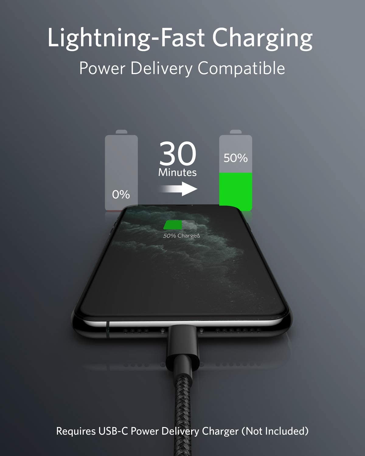 New Nylon USB-C to Lightning Cable (6 ft)
