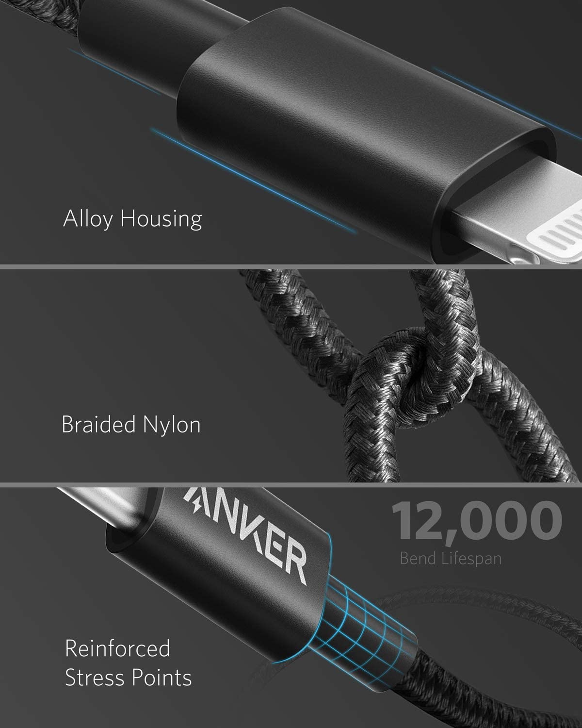 New Nylon USB-C to Lightning Cable (6 ft)